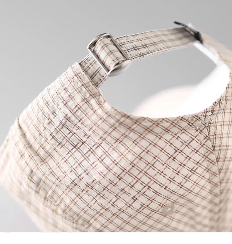 Korean-style Plaid Baseball Cap for Men Women — feature 8