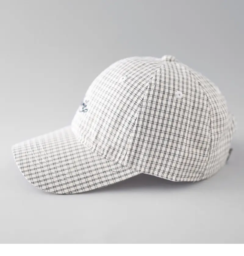 Korean-style Plaid Baseball Cap for Men Women — feature 9