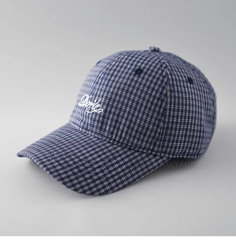 Korean-style Plaid Baseball Cap for Men Women - Image 2
