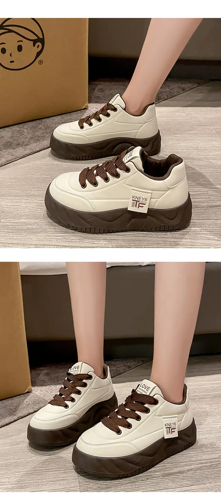 Black Women's Casual Sneakers with Low Heel & Soft Sole — feature 10