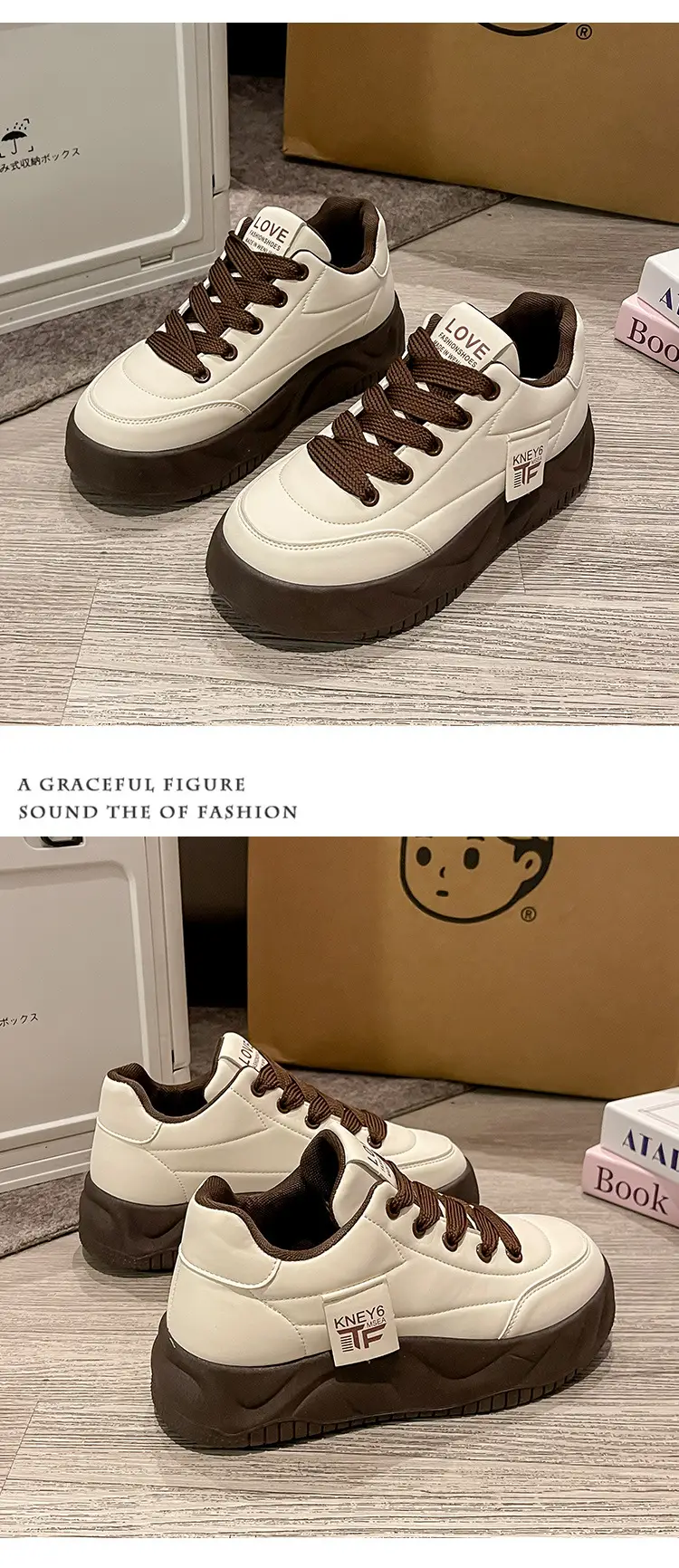 Black Women's Casual Sneakers with Low Heel & Soft Sole — feature 16