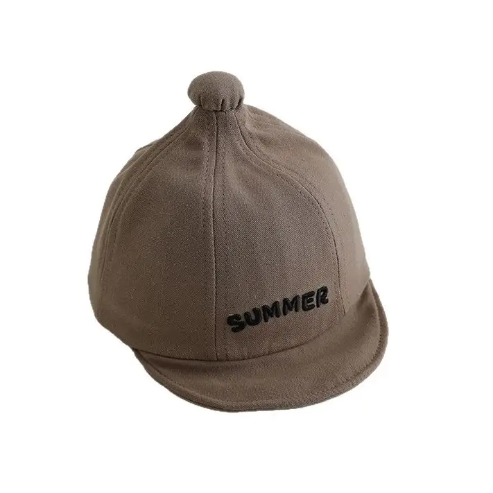 Black Embroidered Baby Cap Summer Wear
