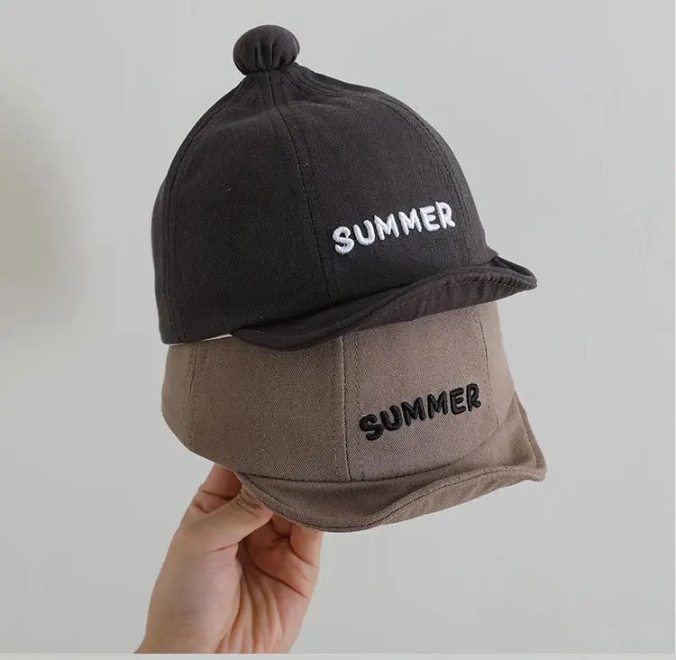Black Embroidered Baby Cap Summer Wear — feature 4