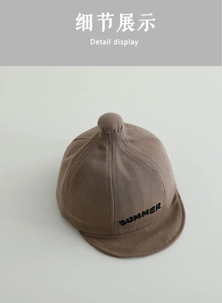 Black Embroidered Baby Cap Summer Wear — feature 6