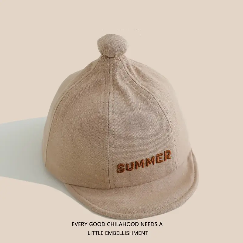 Black Embroidered Baby Cap Summer Wear