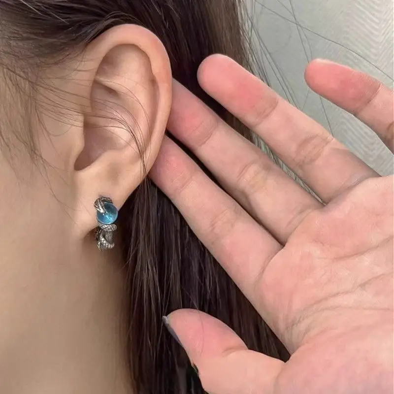 Cool Spirit Snake Coiled Earrings Women Small Elegant Design — feature 5