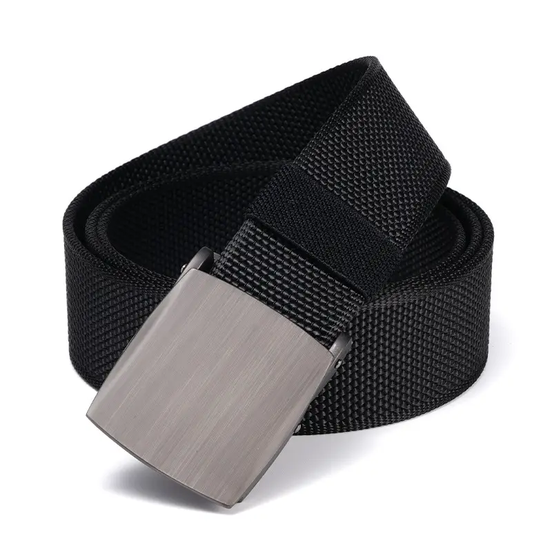 Tactical Black Belt with Alloy Buckle for Men
