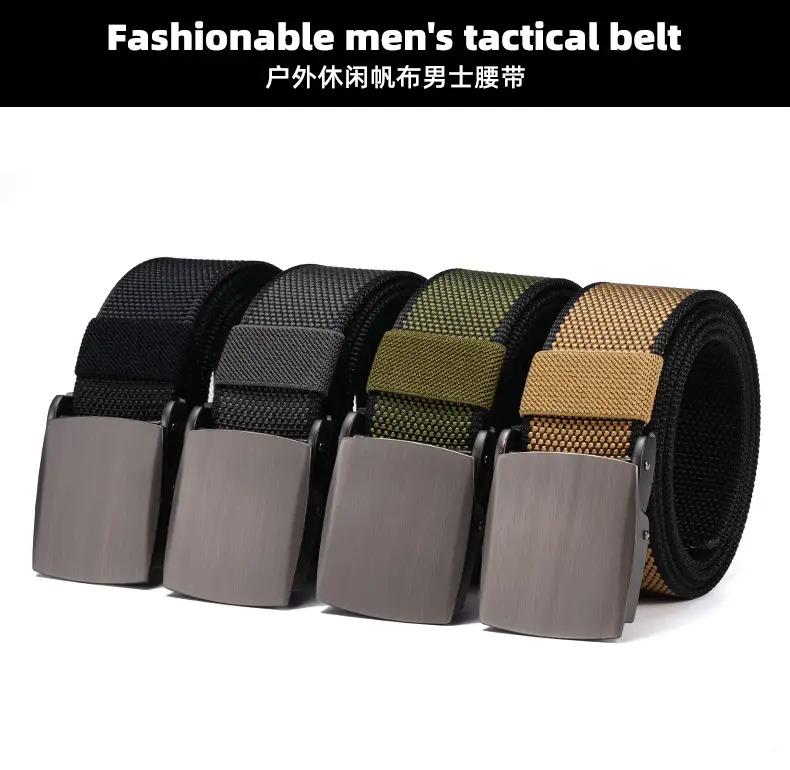 Tactical Black Belt with Alloy Buckle for Men — feature 1