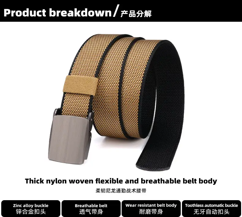 Tactical Black Belt with Alloy Buckle for Men — feature 10