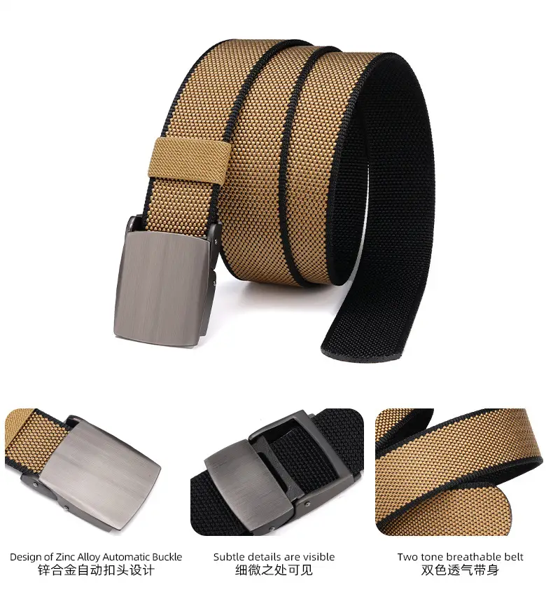 Tactical Black Belt with Alloy Buckle for Men — feature 13