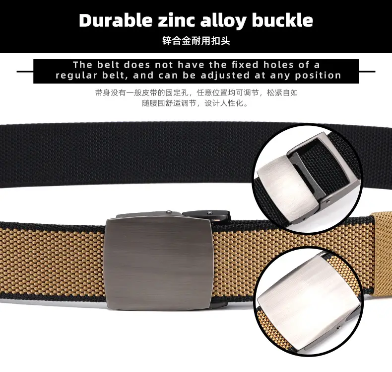 Tactical Black Belt with Alloy Buckle for Men — feature 3