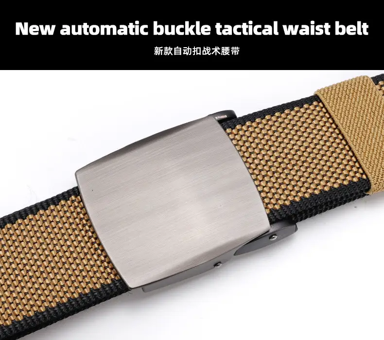 Tactical Black Belt with Alloy Buckle for Men — feature 4