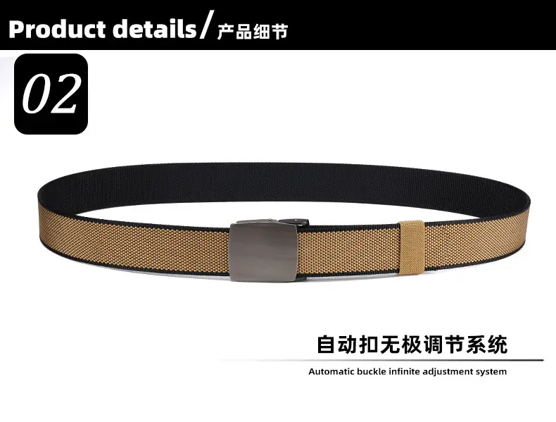 Tactical Black Belt with Alloy Buckle for Men — feature 7