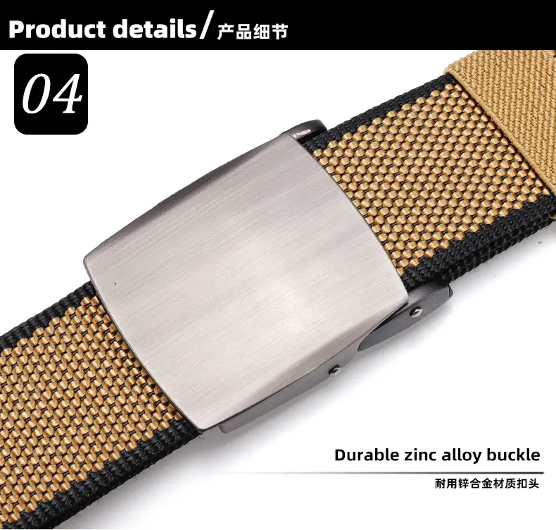 Tactical Black Belt with Alloy Buckle for Men — feature 9