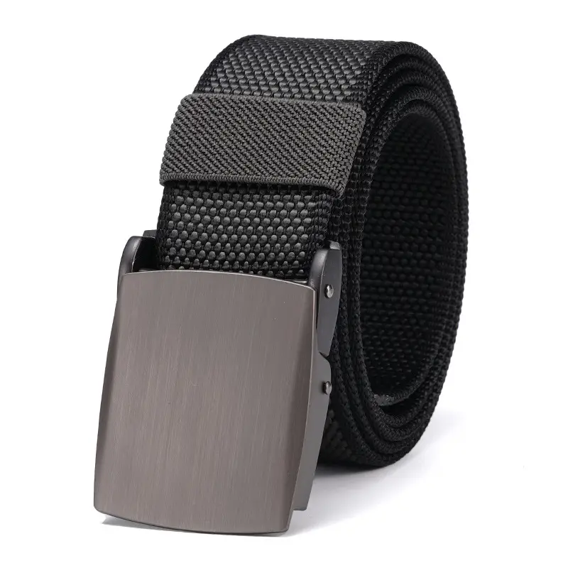 Tactical Black Belt with Alloy Buckle for Men
