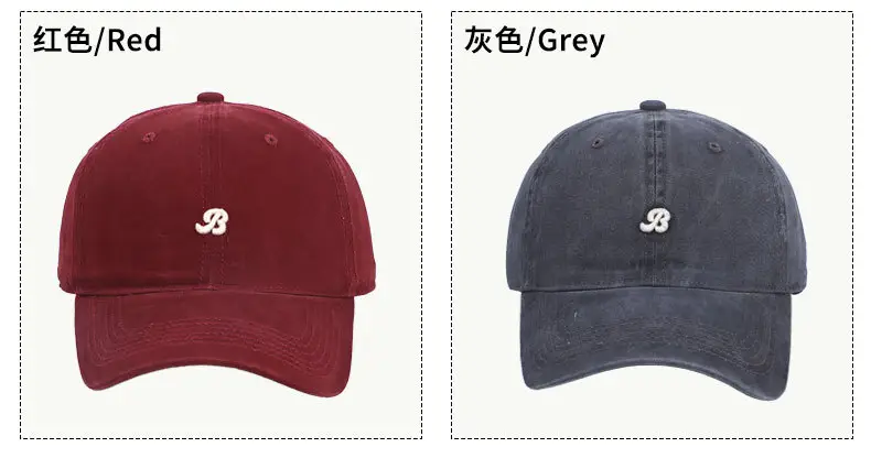 Grey Small Letter Embroidery Baseball Cap for Women — feature 10