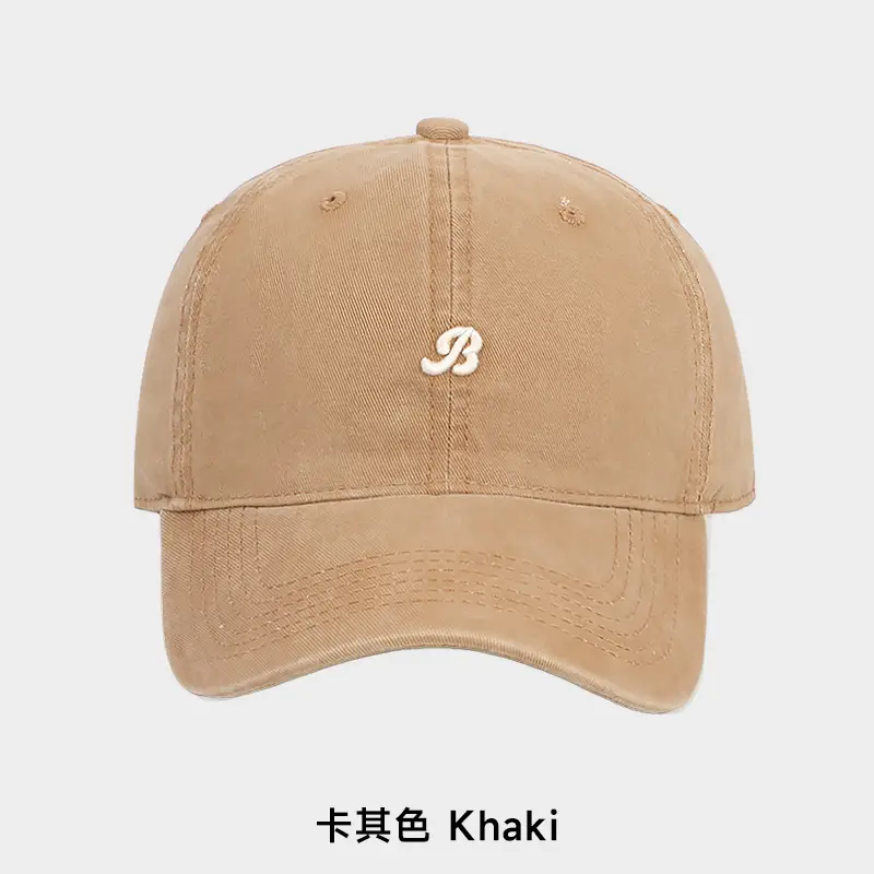 Grey Small Letter Embroidery Baseball Cap for Women - Image 6