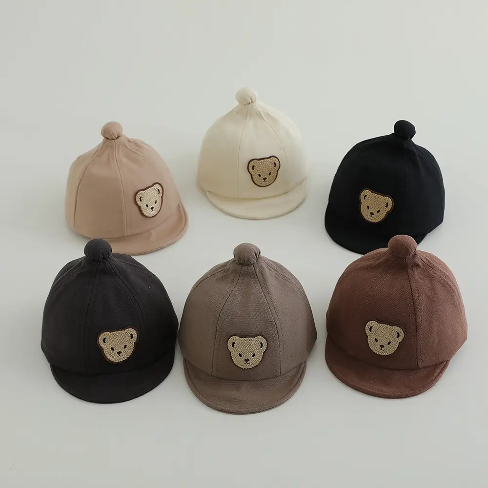 Baby Beanies Spring Autumn Adjustable Bear Head Caps — feature 2