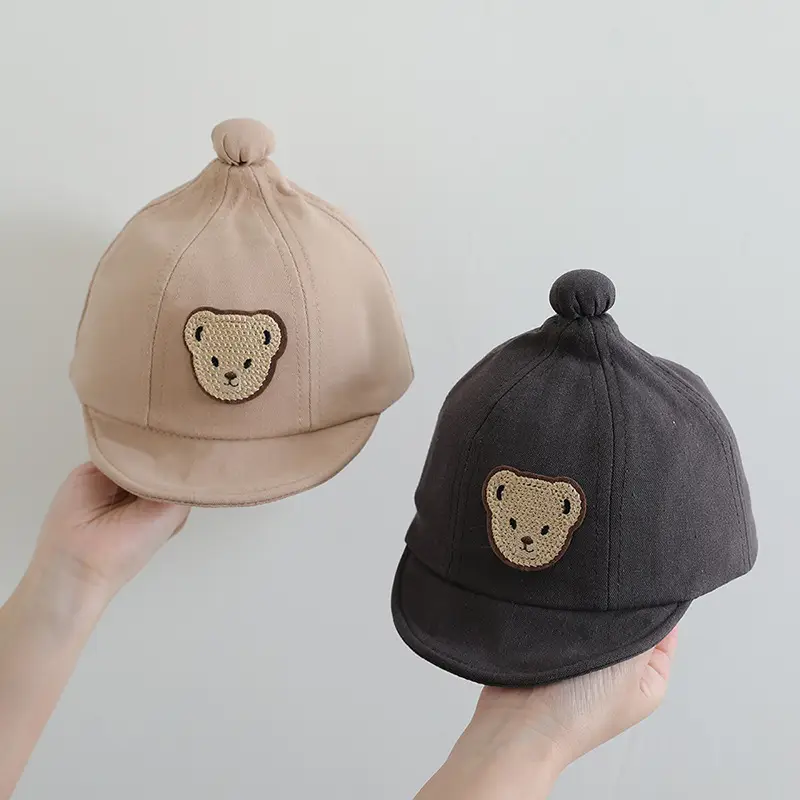 Baby Beanies Spring Autumn Adjustable Bear Head Caps — feature 4