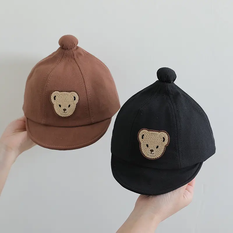 Baby Beanies Spring Autumn Adjustable Bear Head Caps — feature 7