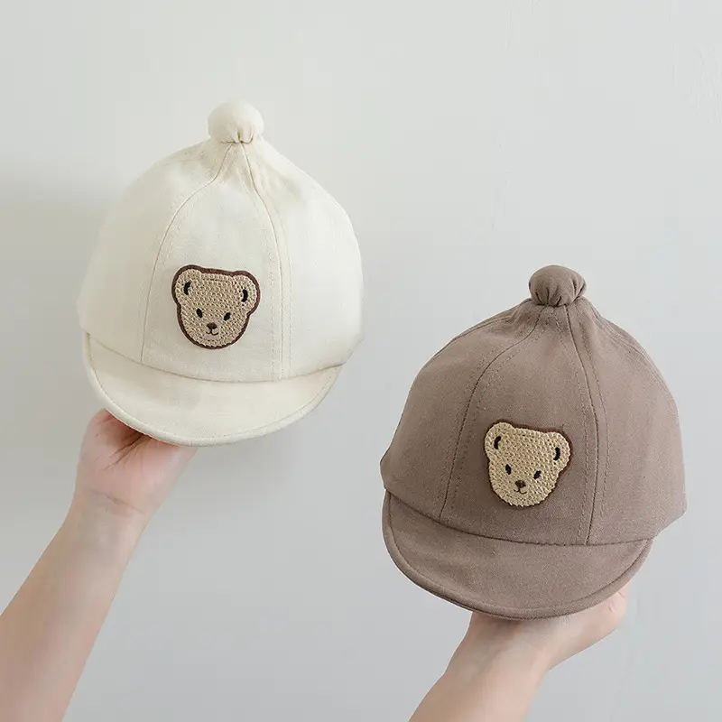 Baby Beanies Spring Autumn Adjustable Bear Head Caps — feature 8
