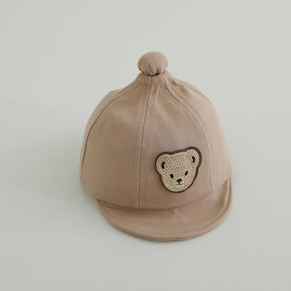 Baby Beanies Spring Autumn Adjustable Bear Head Caps - Image 2