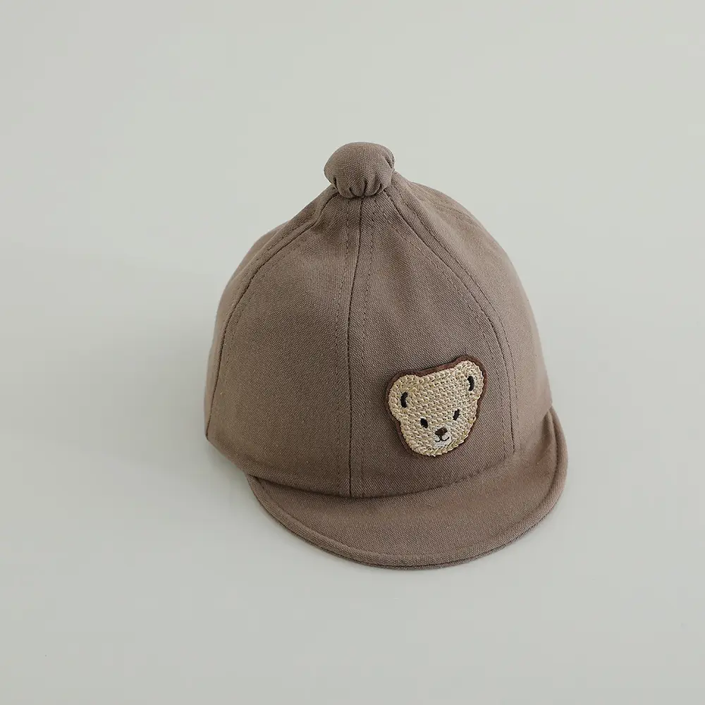 Baby Beanies Spring Autumn Adjustable Bear Head Caps - Image 3