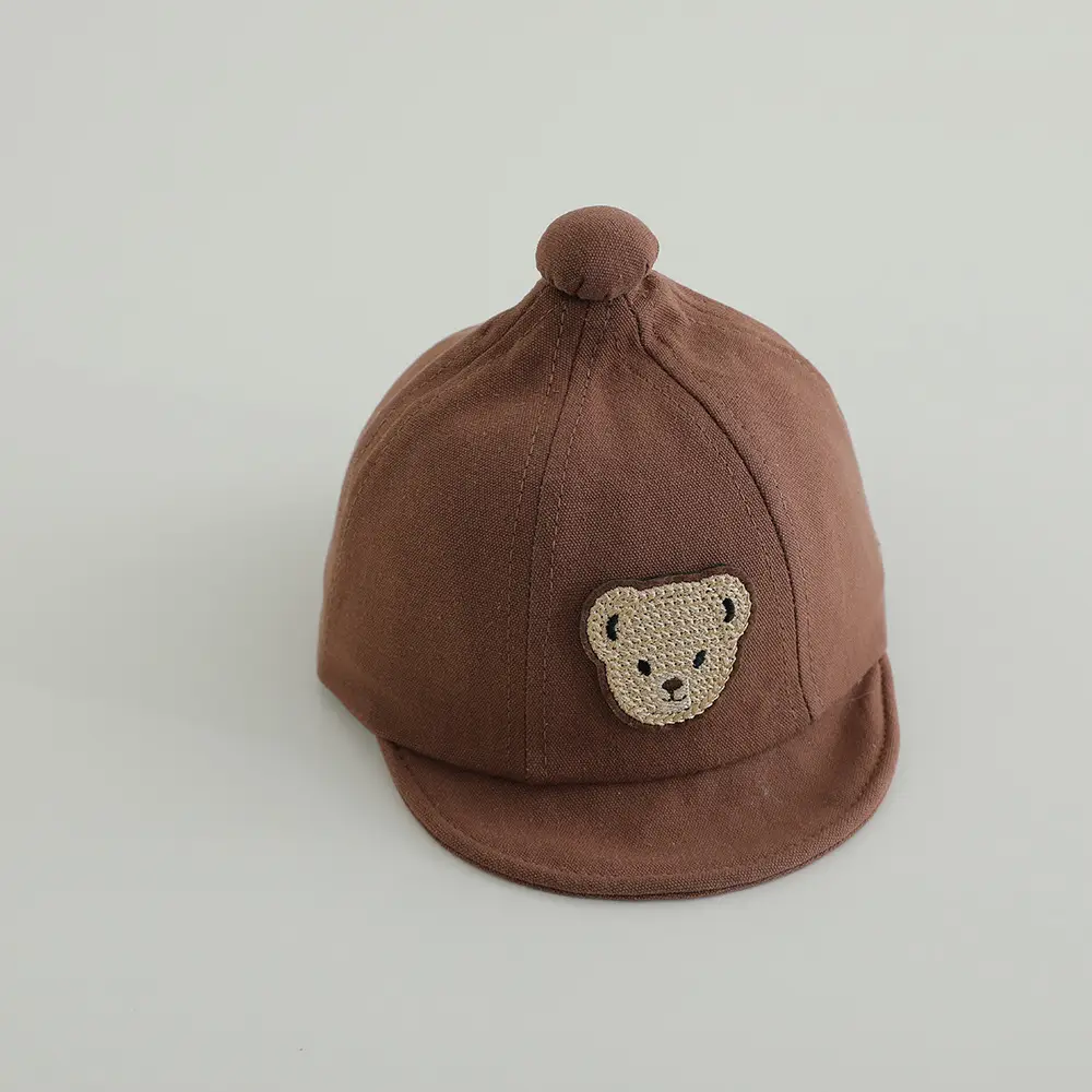 Baby Beanies Spring Autumn Adjustable Bear Head Caps - Image 4