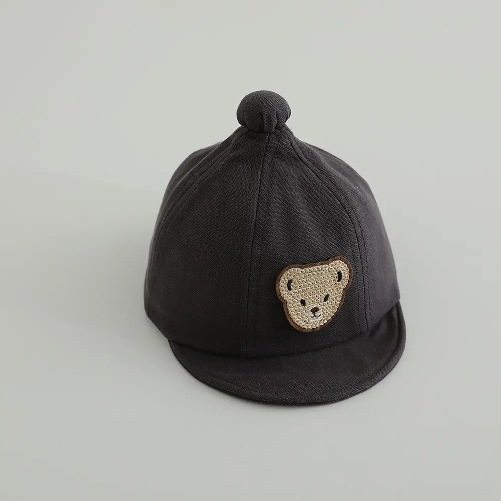Baby Beanies Spring Autumn Adjustable Bear Head Caps - Image 5
