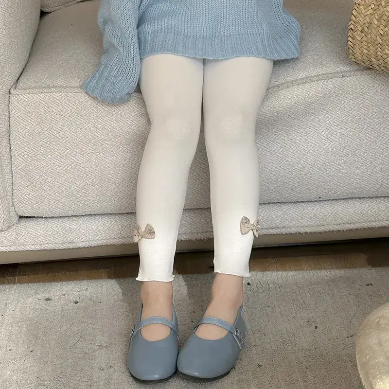 Korean Style Cotton Baby Leggings White Black — feature 15