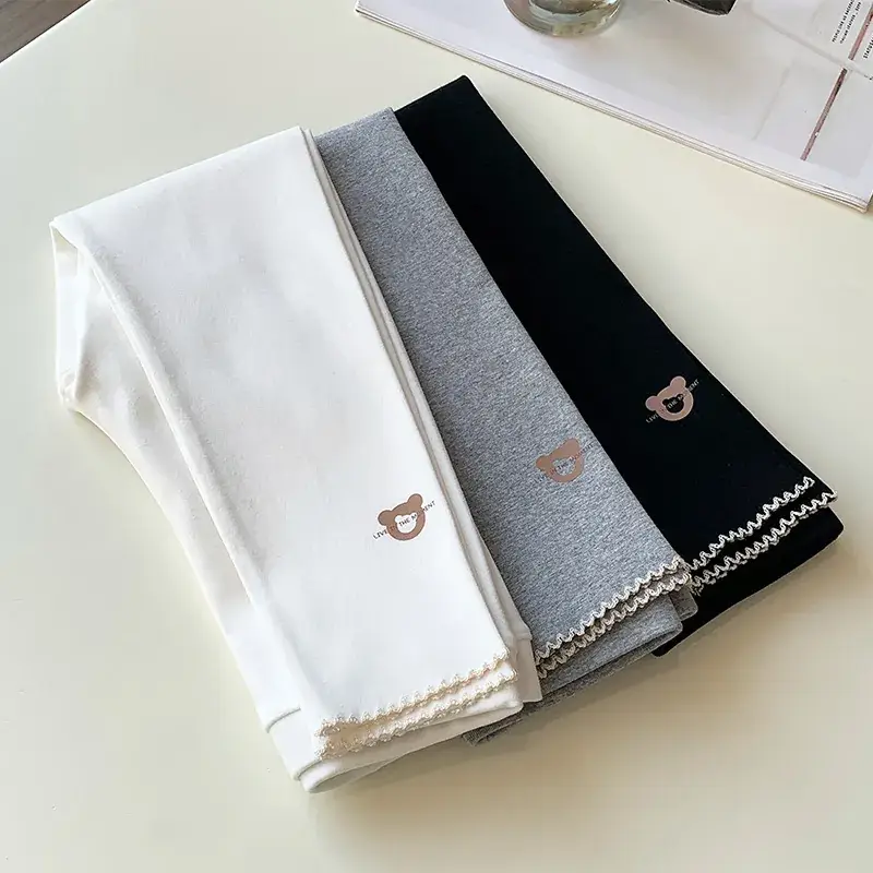 Korean Style Cotton Baby Leggings White Black — feature 2
