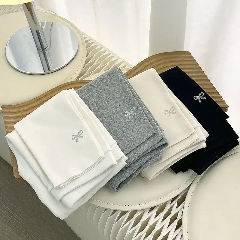 Korean Style Cotton Baby Leggings White Black — feature 5