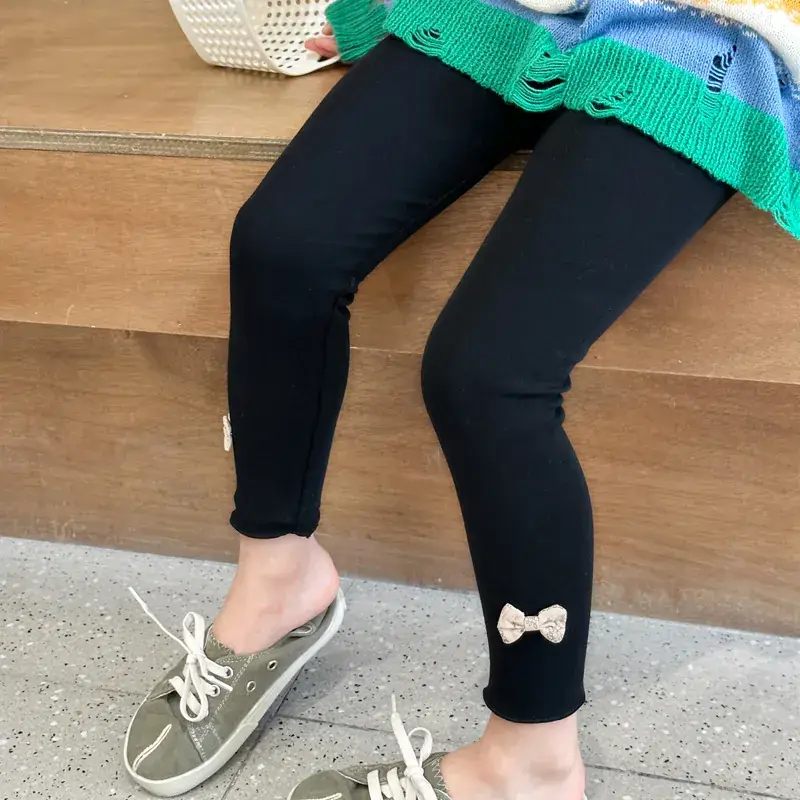 Korean Style Cotton Baby Leggings White Black — feature 9