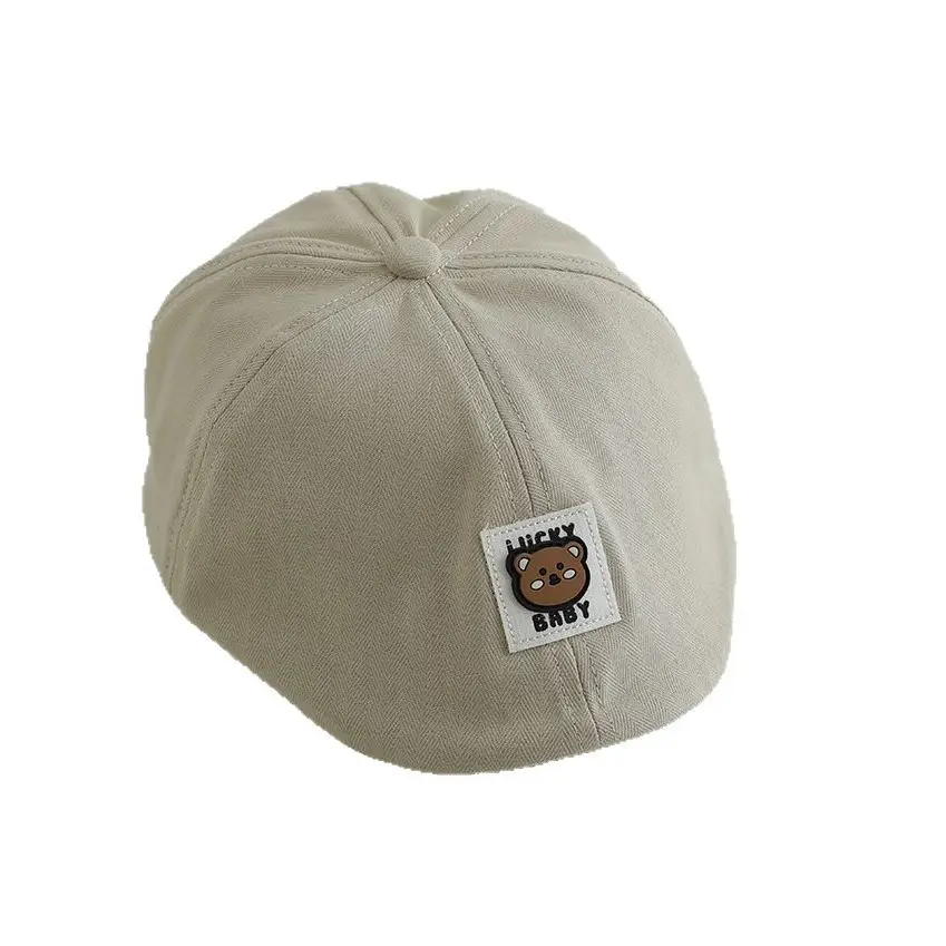 Kids Sun Hat Yellow White Cap for Boys Girls Spring Autumn