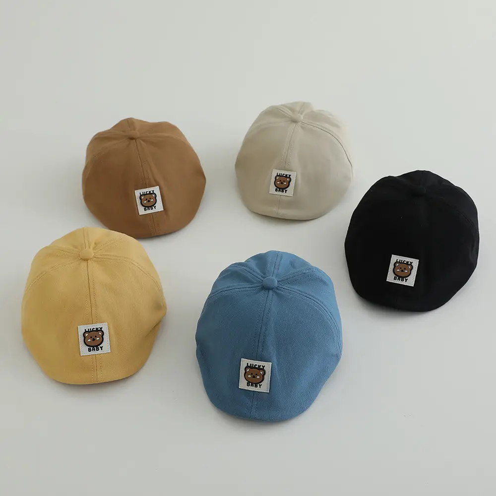 Kids Sun Hat Yellow White Cap for Boys Girls Spring Autumn — feature 2