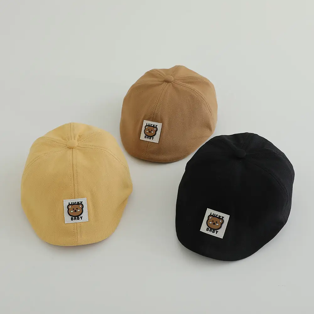 Kids Sun Hat Yellow White Cap for Boys Girls Spring Autumn — feature 4