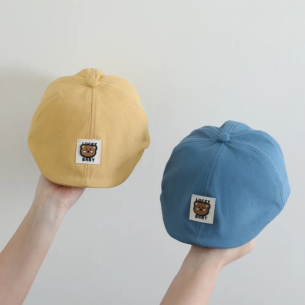 Kids Sun Hat Yellow White Cap for Boys Girls Spring Autumn — feature 6