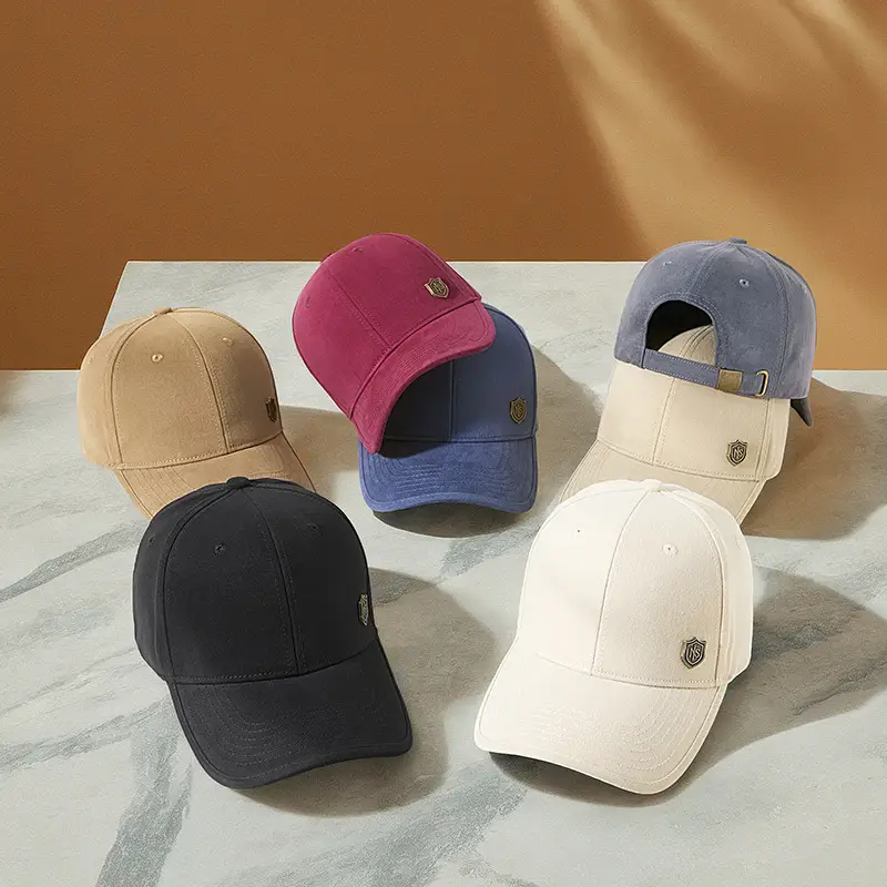 Men Grey Baseball Cap 5-Piece Outdoor Sports Sunscreen
