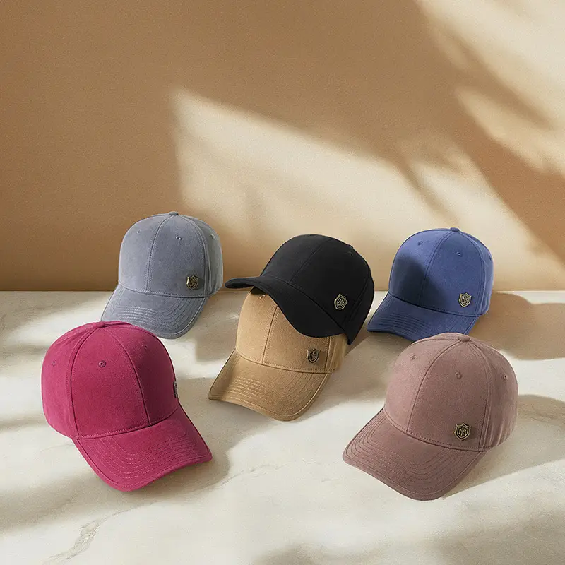 Men Grey Baseball Cap 5-Piece Outdoor Sports Sunscreen