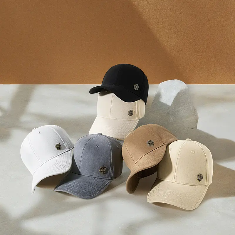 Men Grey Baseball Cap 5-Piece Outdoor Sports Sunscreen