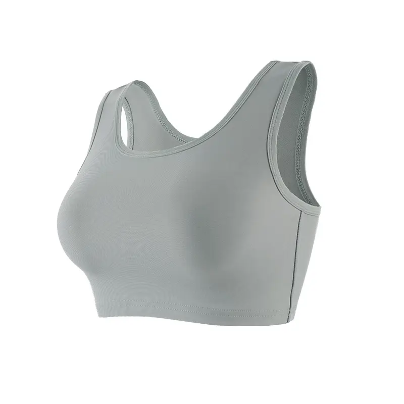 Women's White Traceless Sports Bra Back Drawstring Large - Image 8