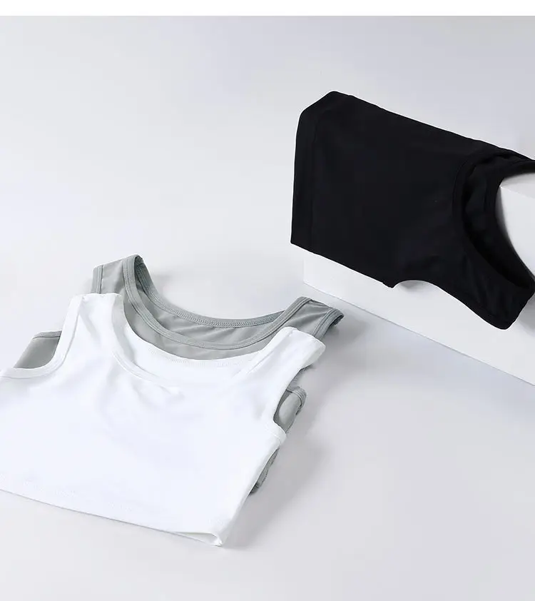 Women's White Traceless Sports Bra Back Drawstring Large — feature 11