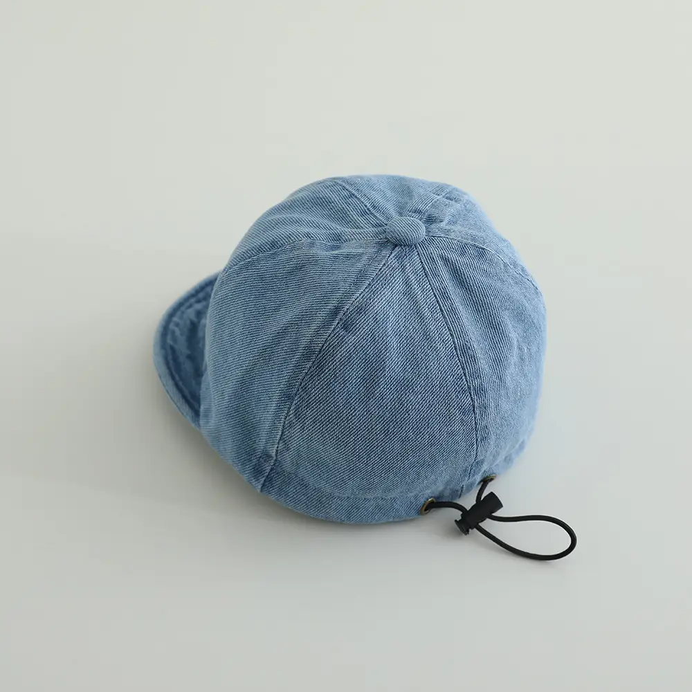 Baby Cap Blue Denim Washed Sunshade