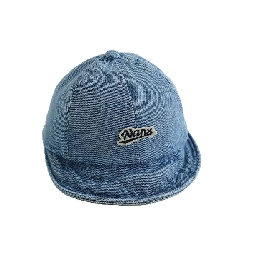 Baby Cap Blue Denim Washed Sunshade