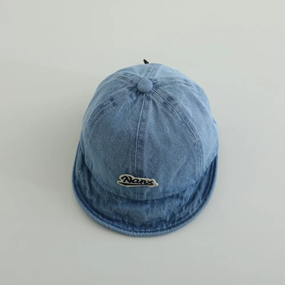 Baby Cap Blue Denim Washed Sunshade — feature 10