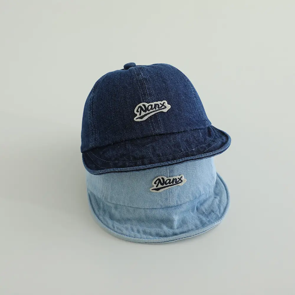 Baby Cap Blue Denim Washed Sunshade — feature 5