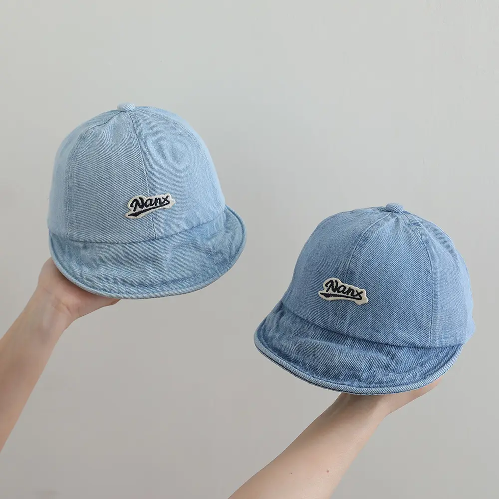 Baby Cap Blue Denim Washed Sunshade — feature 6
