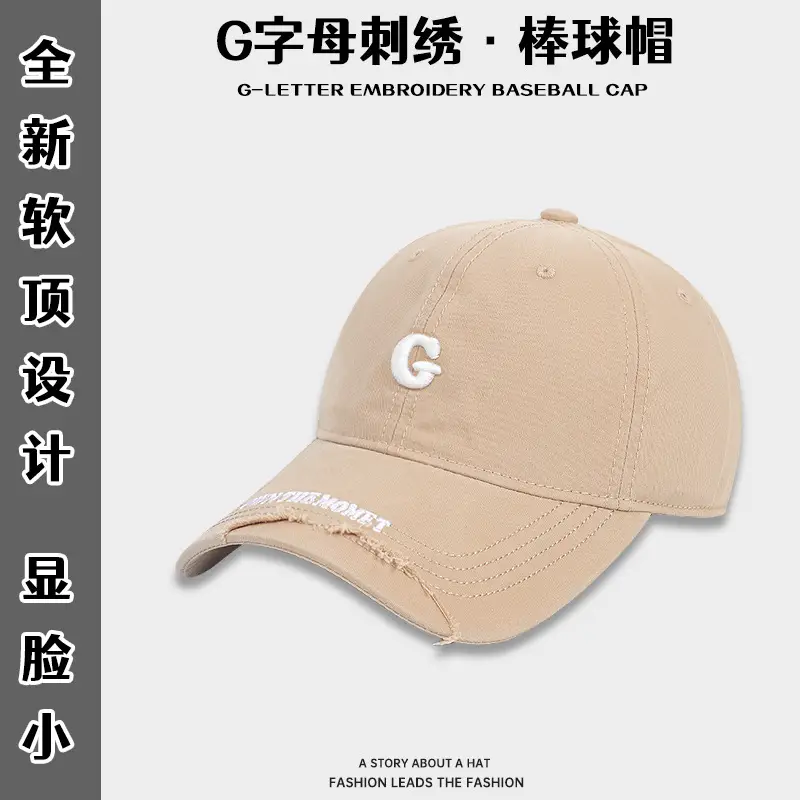 Women Grey Baseball Cap with G Embroidery - Image 9
