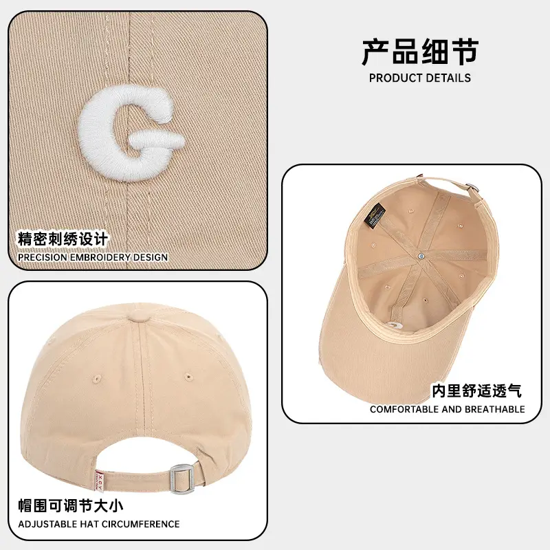 Women Grey Baseball Cap with G Embroidery - Image 10