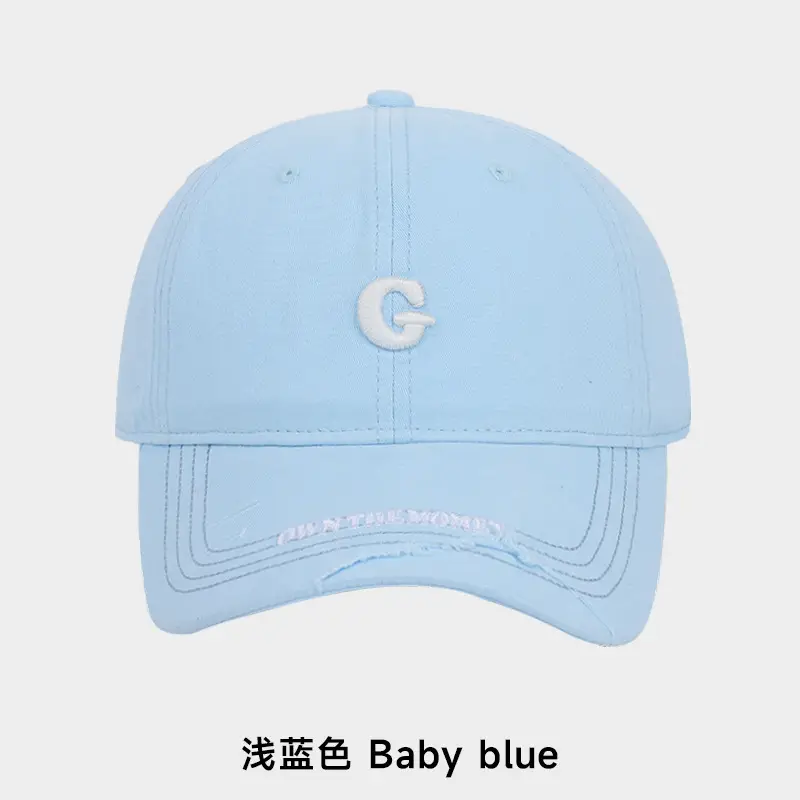 Women Grey Baseball Cap with G Embroidery - Image 4